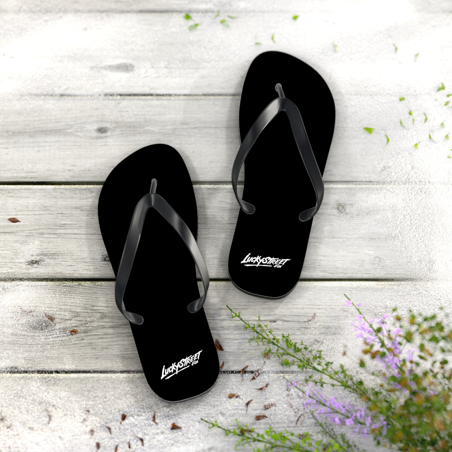 Luckystreet Fun Flip Flops - Beach Sandals (Lightweight, Casual Summer Footwear)