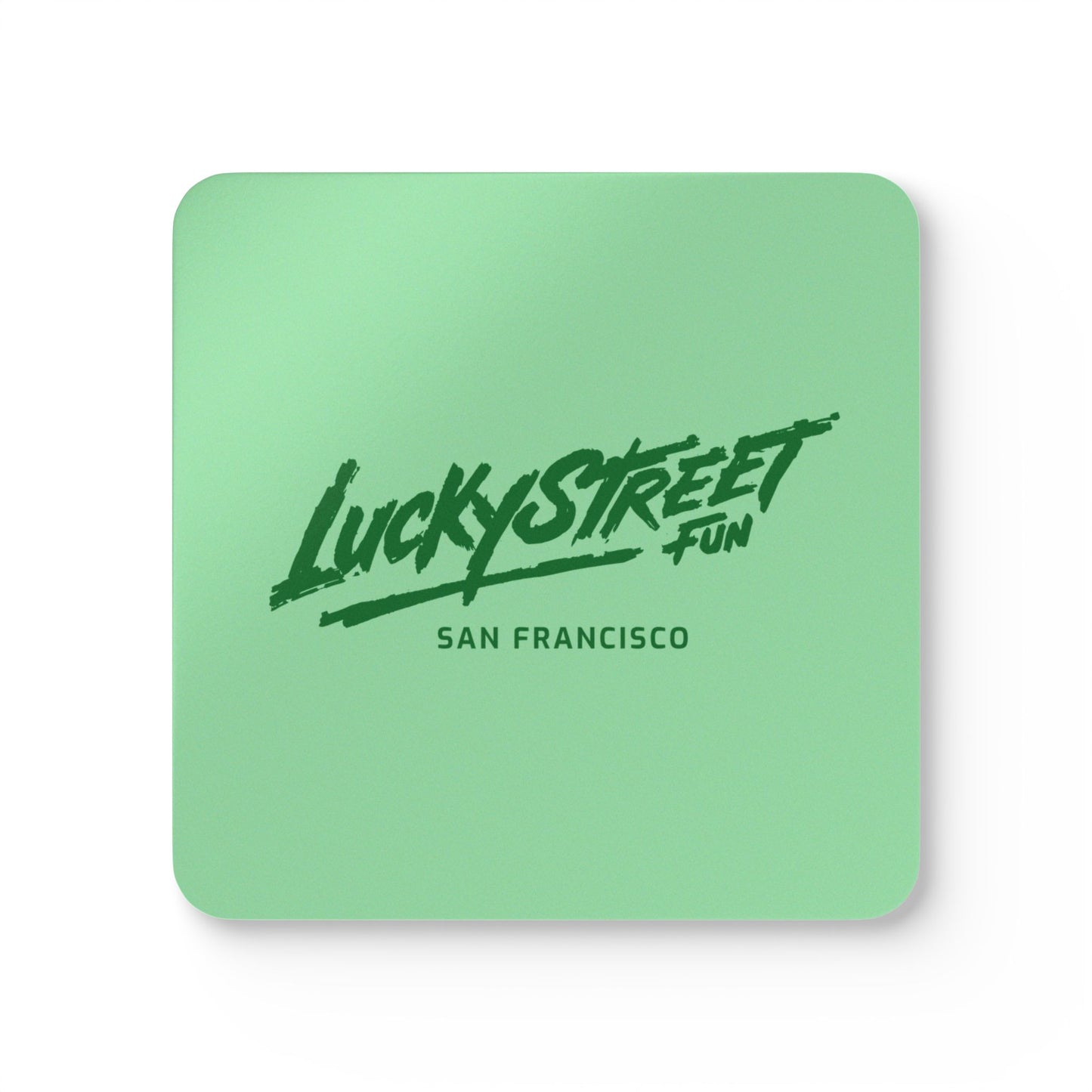 Cork Coaster Set - Luckystreet Fun Logo