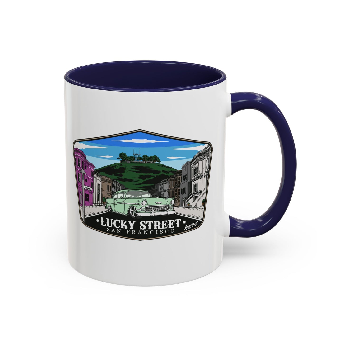Coffee Mug - Luckystreet Logo and Custom Badge Design - 11oz or 15oz